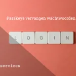 EW Webservices Amersfoort Featured image with blog on passkeys. Scrabble letters die het woord login vormen.