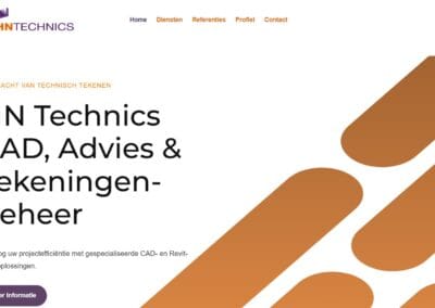 homepage screenshot webdesign HNTechnics Amersfoort